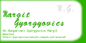 margit gyorgyovics business card